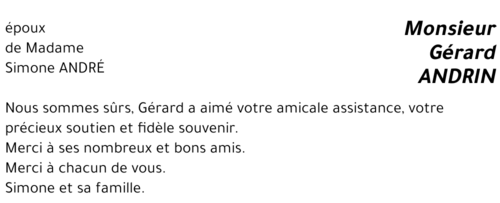 Gérard ANDRIN