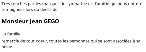 Jean GEGO