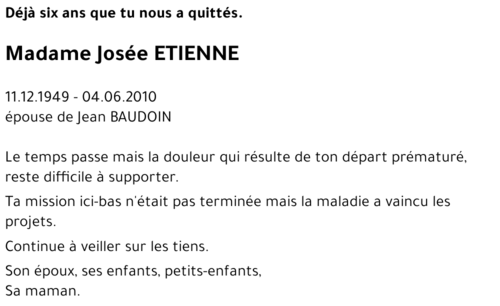 Josée ETIENNE