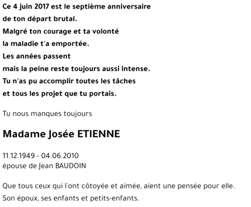 Josée ETIENNE