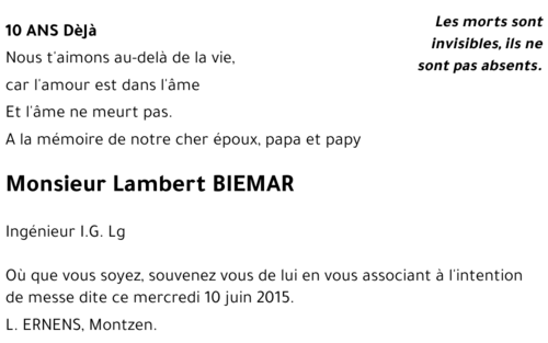Lambert BIEMAR