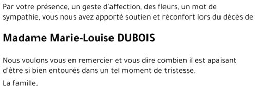 Marie-Louise DUBOIS