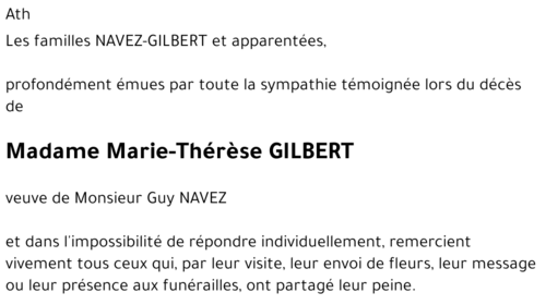 Marie-Thérèse GILBERT