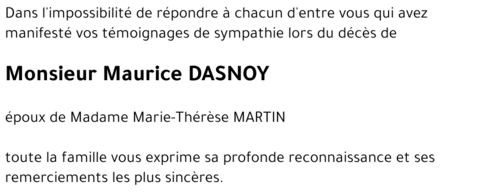 Maurice DASNOY