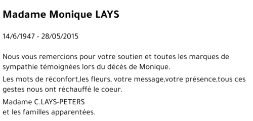Monique LAYS
