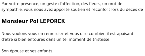 Pol LEPORCK