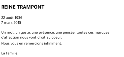 REINE TRAMPONT