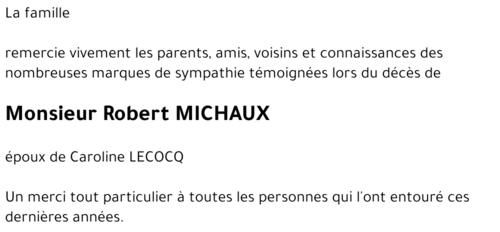 Robert MICHAUX