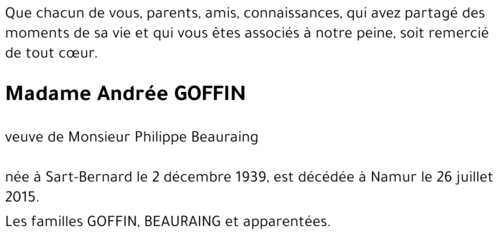 Andrée GOFFIN