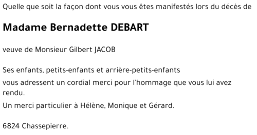 Bernadette DEBART