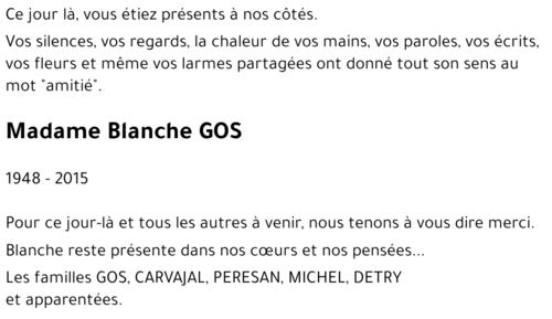 Blanche GOS