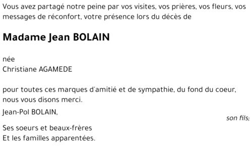 Christiane AGAMEDE