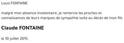 Claude FONTAINE