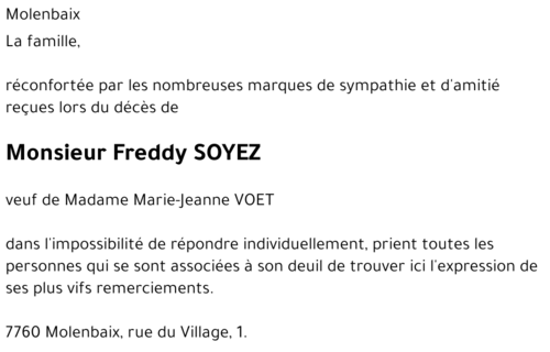 Freddy SOYEZ