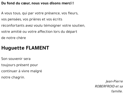 Huguette FLAMENT