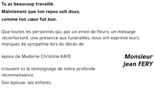 Jean FERY