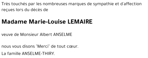 Marie-Louise LEMAIRE