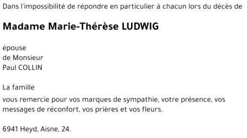 Marie-Thérèse LUDWIG