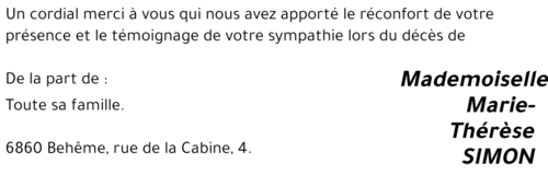 Marie-Thérèse SIMON