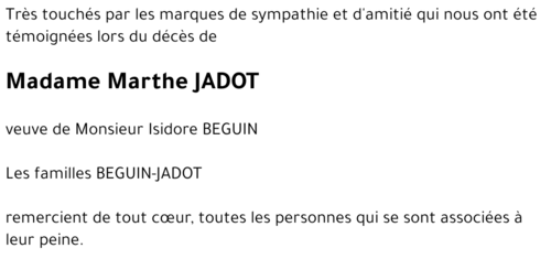 Marthe JADOT