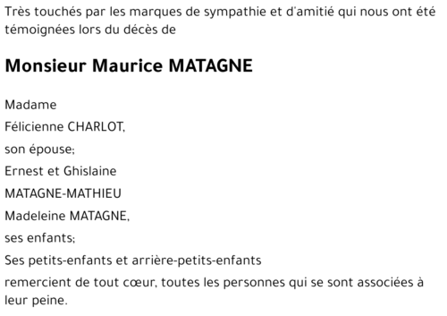 Maurice MATAGNE