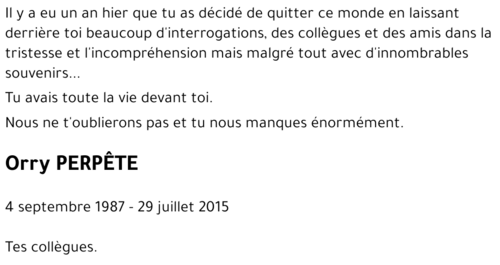 Orry PERPÊTE