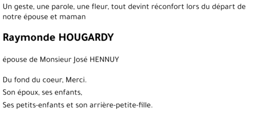 Raymonde HOUGARDY
