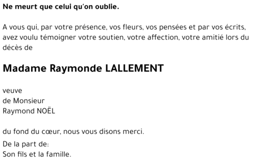Raymonde LALLEMENT 
