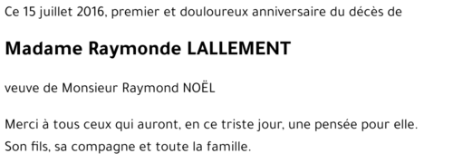 Raymonde LALLEMENT 