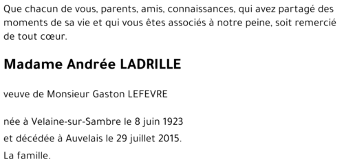 Andrée LADRILLE