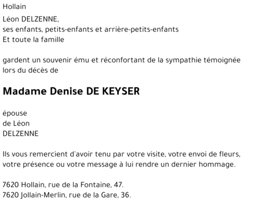 Denise DE KEYSER