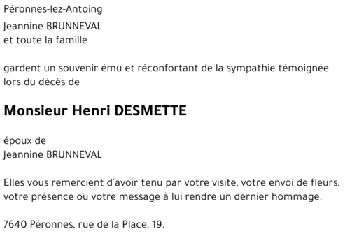 Henri DESMETTE