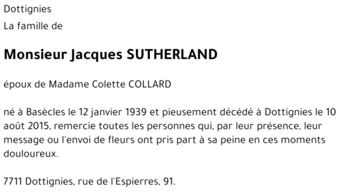 Jacques SUTHERLAND