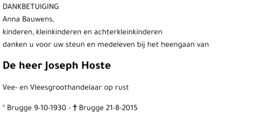 Joseph Hoste