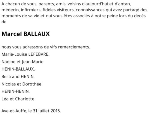 Marcel BALLAUX
