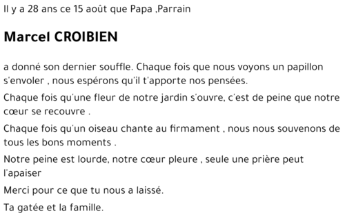 marcel croibien