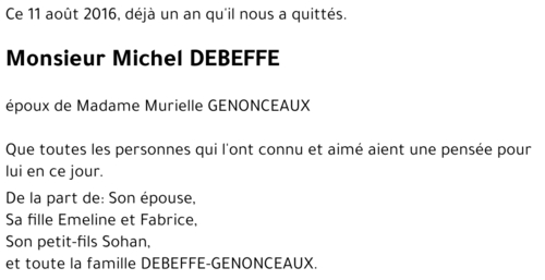 Michel DEBEFFE 