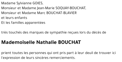 Nathalie BOUCHAT