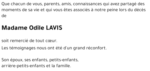 Odile LAVIS