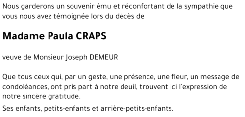 Paula CRAPS