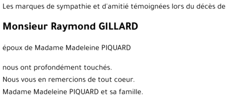 Raymond GILLARD