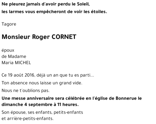 Roger CORNET