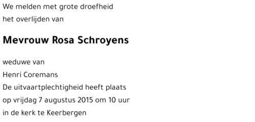 Rosa Schroyens