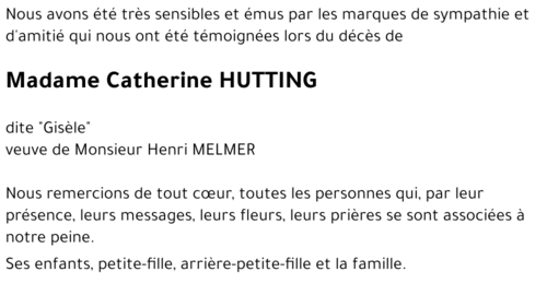 Catherine HUTTING
