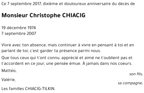 Christophe CHIACIG