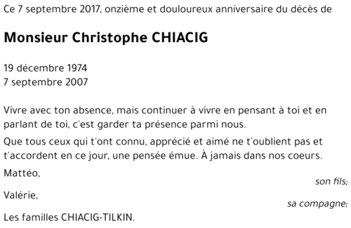 Christophe CHIACIG