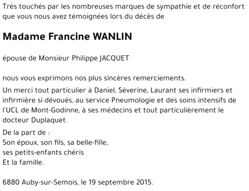 Francine WANLIN
