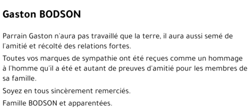 Gaston BODSON