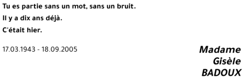 Gisèle BADOUX