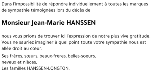 Jean-Marie HANSSEN